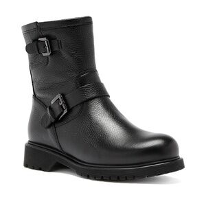 New La Canadienne Hanna Shearling Lining Boot Waterproof Pebble Leather Sz 6.5